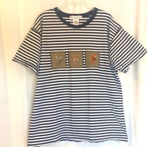 Vintage Victoria Jones Woman 2X Black White, SAFARI THEME, PREWORN